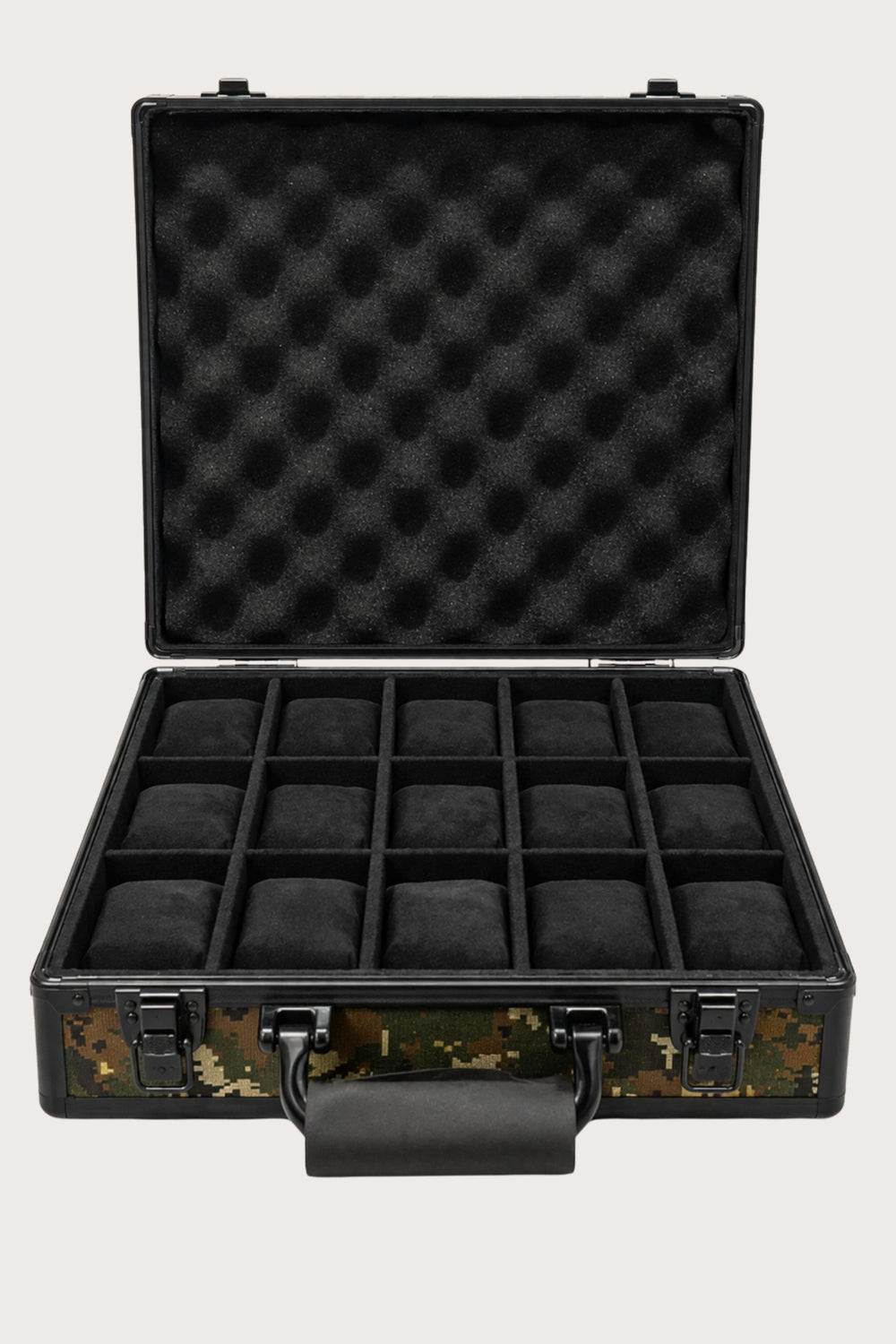 Luxury Watch Case - 15 SLOTS ARMY GREEN WATCH SUITCASE