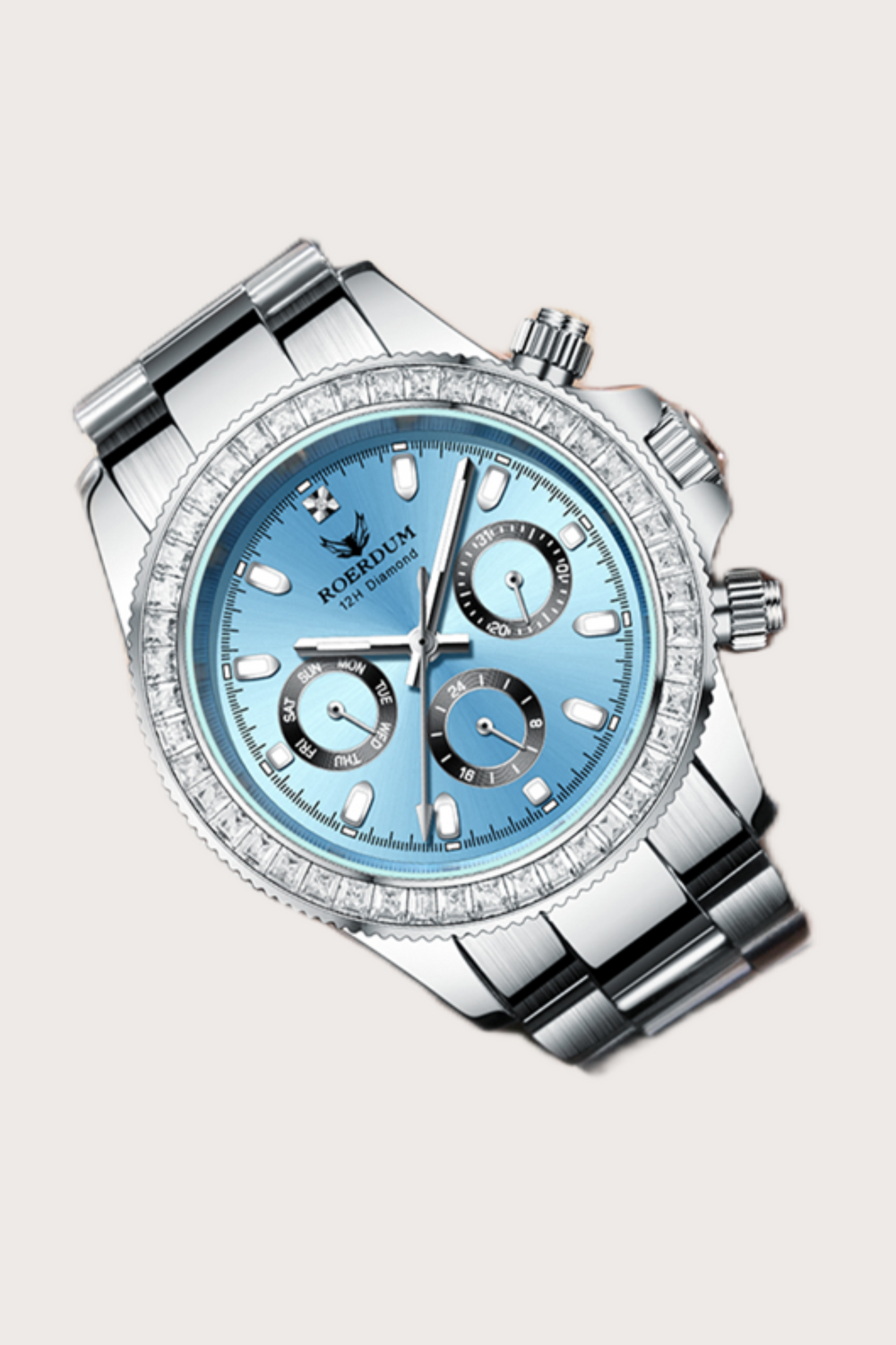 Ice Blue Daytona| Silver Blue Fully Automatic Watch| A  Roerdum Edition - (41070744)