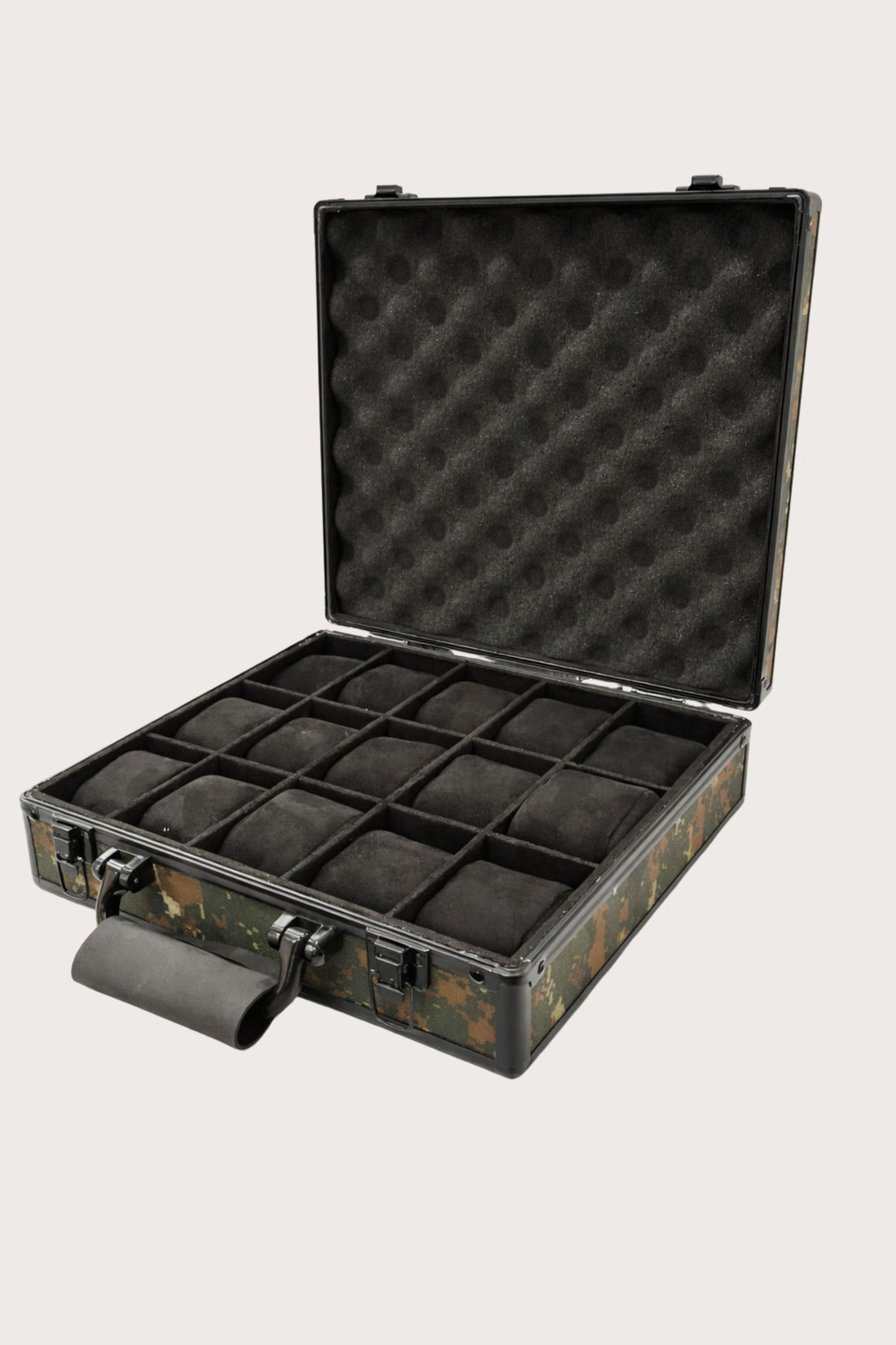 Luxury Watch Case - 15 SLOTS ARMY GREEN WATCH SUITCASE