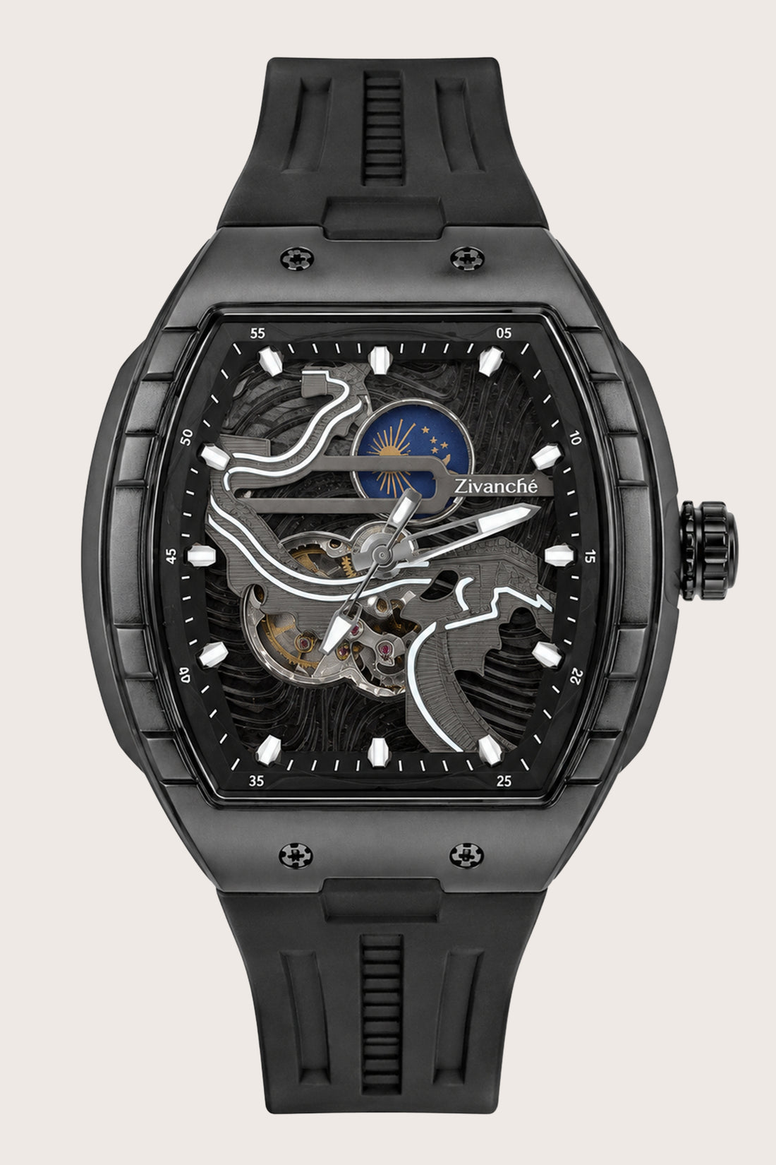 Crimson Orbit Black Automatic Watch (44658702)