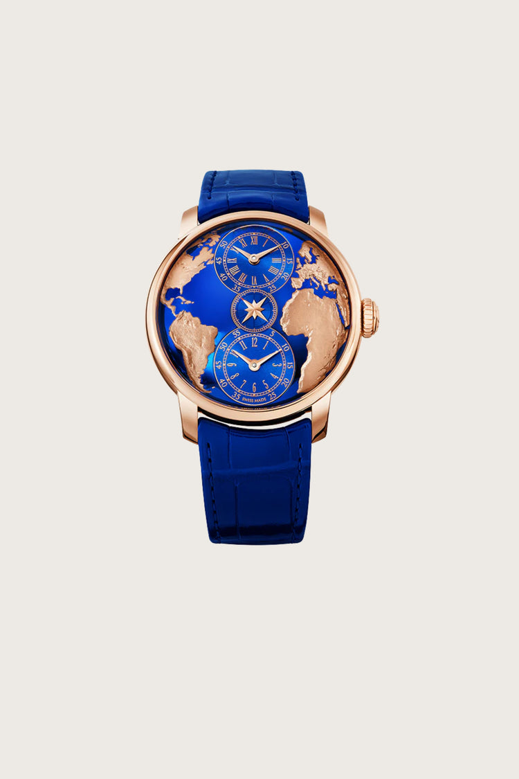 Empire of Time | Blue Rose Gold World Automatic Watch - (39907754)