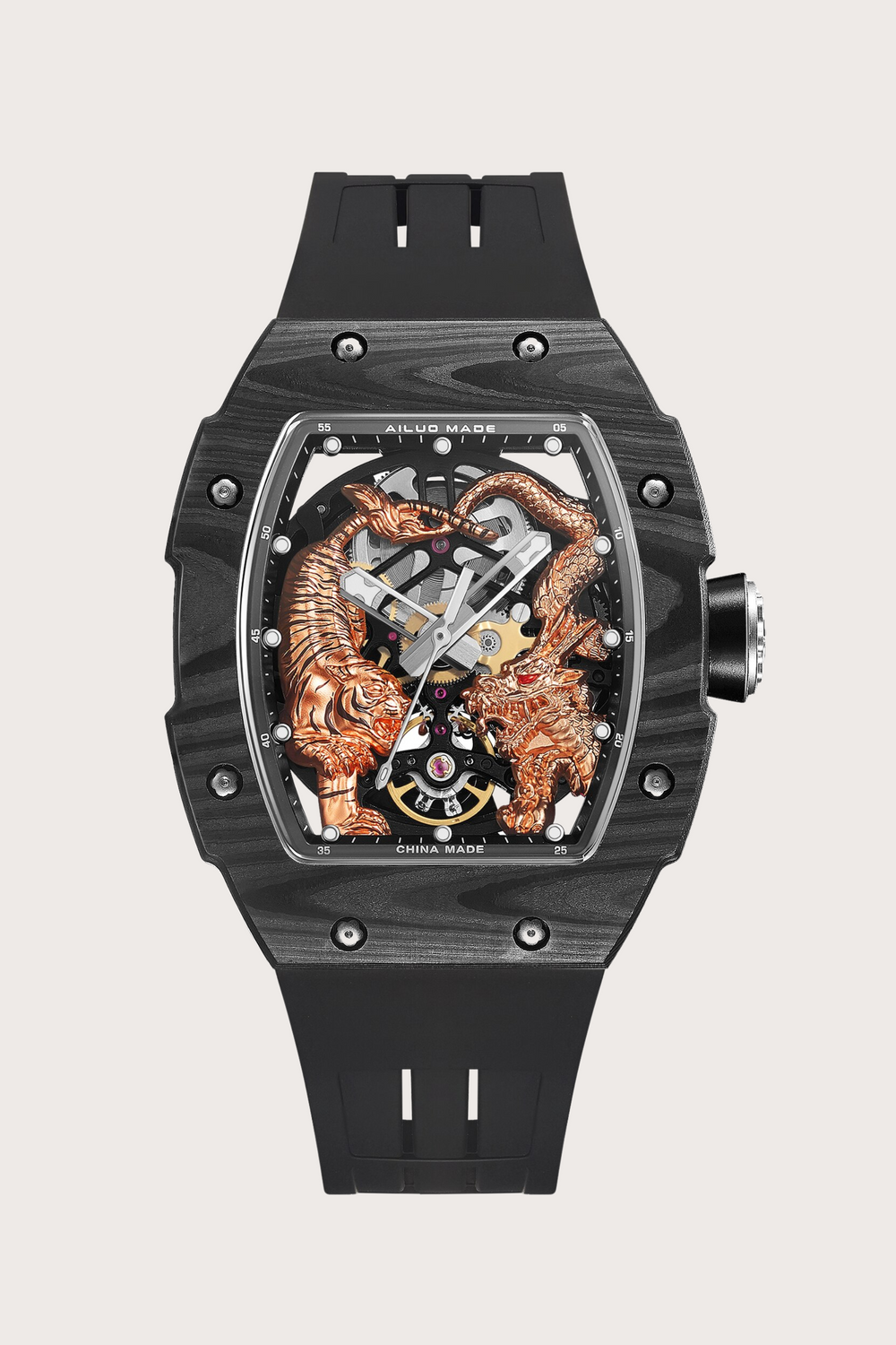 Men's Watch G6618 – Dragon & Tiger Edition Black Watch