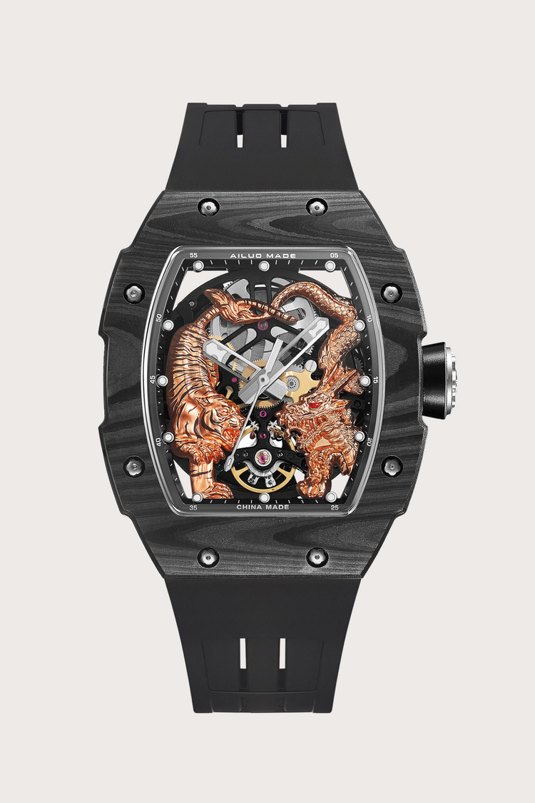 Men's Watch G6618 – Dragon & Tiger Edition Black Watch