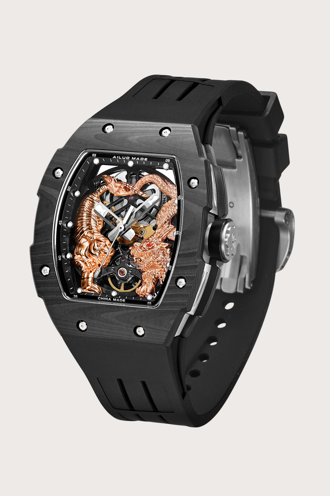 Men's Watch G6618 – Dragon & Tiger Edition Black Watch
