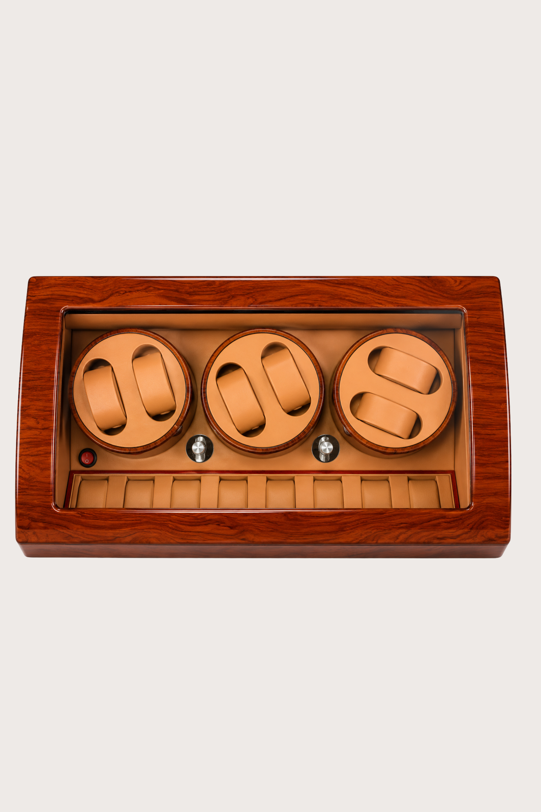 Walnut Triple Horology Masterpiece Watch Winder