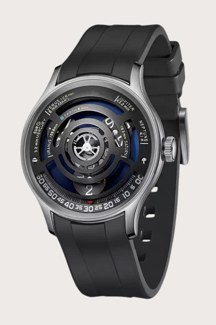 Planetary Orbit  Black Mechanical Watch