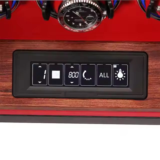 ZIVANCHE Luxury Wooden Watch Winder With LCD Touch Screen - 2 Epitopes