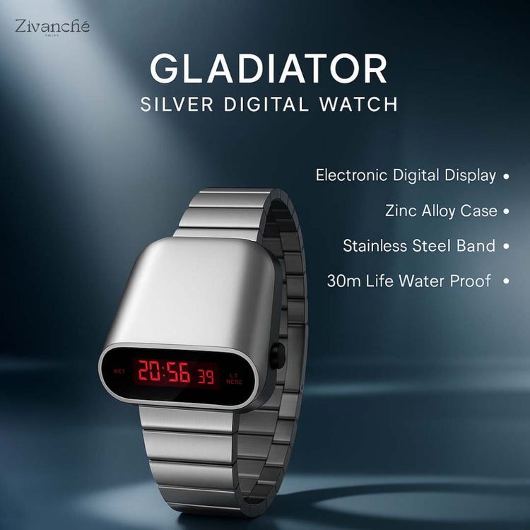 Gladiator | Silver Digital Watch
