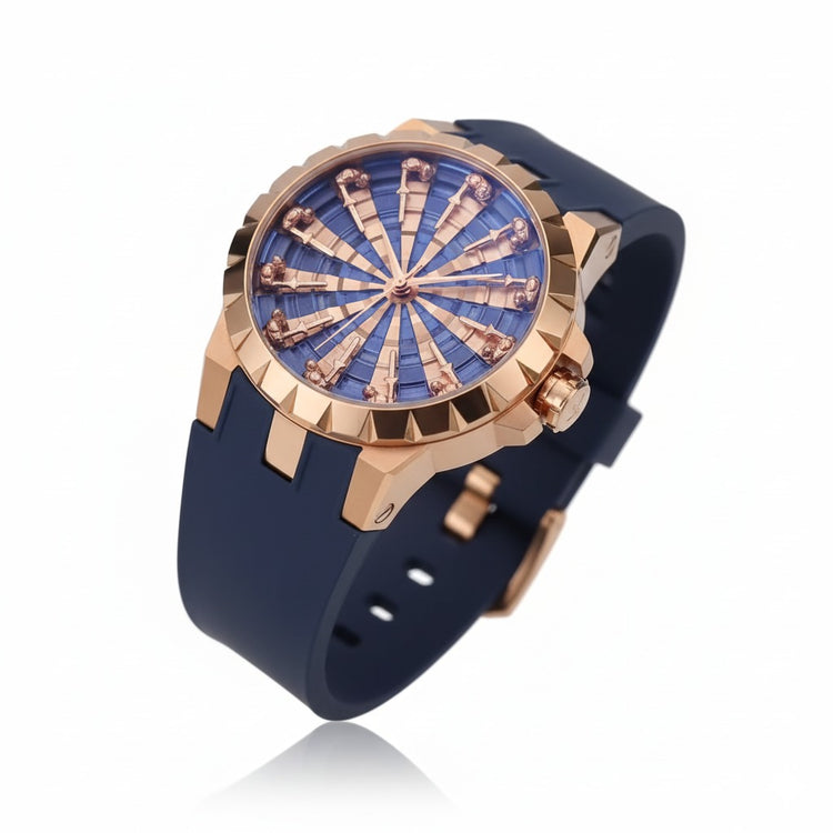 Twelve Knights | Blue Rose Gold Automatic Watch | A Mclaro Edition Watch (43014177)