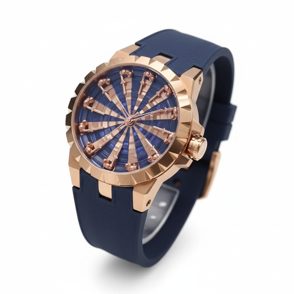 Twelve Knights | Blue Rose Gold Automatic Watch | A Mclaro Edition Watch (43014177)