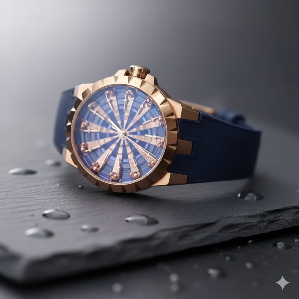 Twelve Knights | Blue Rose Gold Automatic Watch | A Mclaro Edition Watch (43014177)