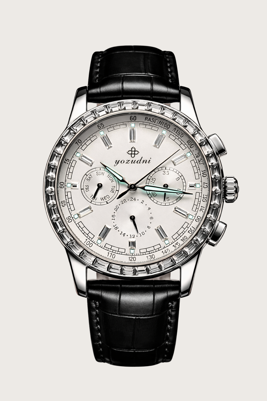 Yozudni Royale Chronograph Diamond Bezel Watch