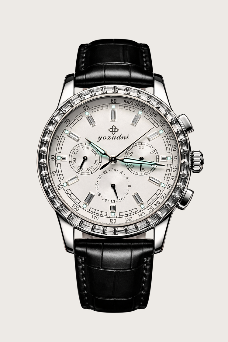 Yozudni Royale Chronograph Diamond Bezel Watch