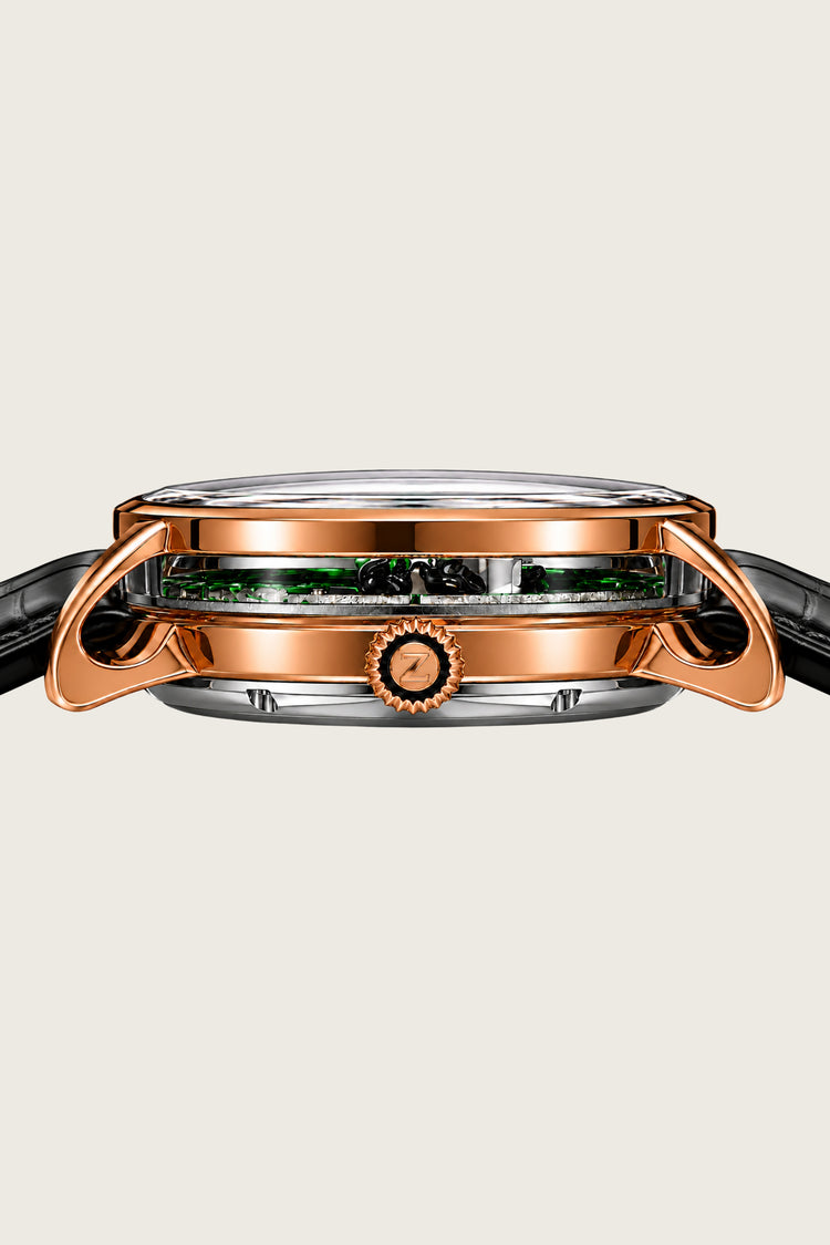 PandaVerse | Nature-Inspired Rose Gold Black | Fully Automatic Watch (42637478)
