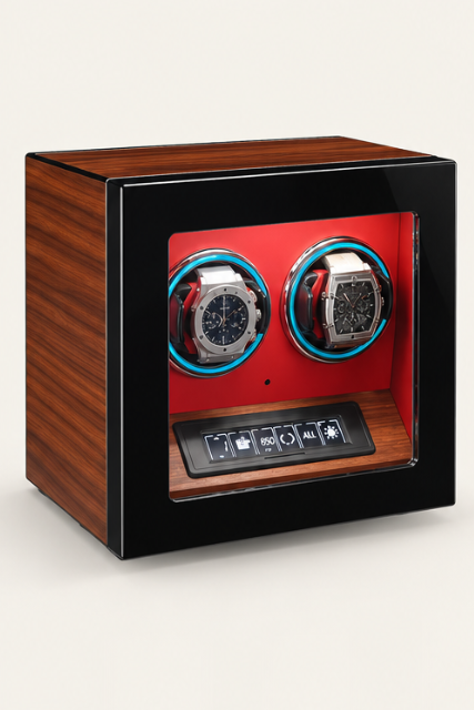 ZIVANCHE Luxury Wooden Watch Winder With LCD Touch Screen - 2 Epitopes