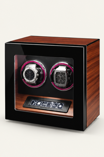 ZIVANCHE Luxury Wooden Watch Winder With LCD Touch Screen - 2 Epitopes