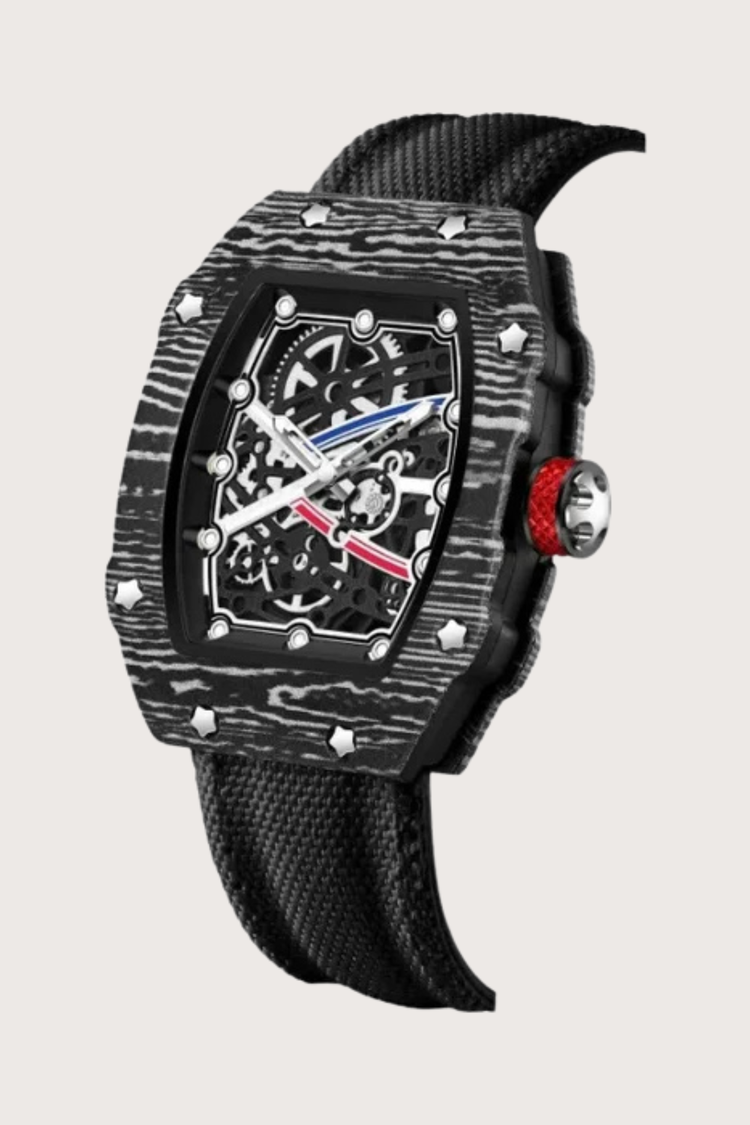 Zivanche Black Titanium Skeleton Precision Timepiece Watch (ZIVTTMNYBLK0162)