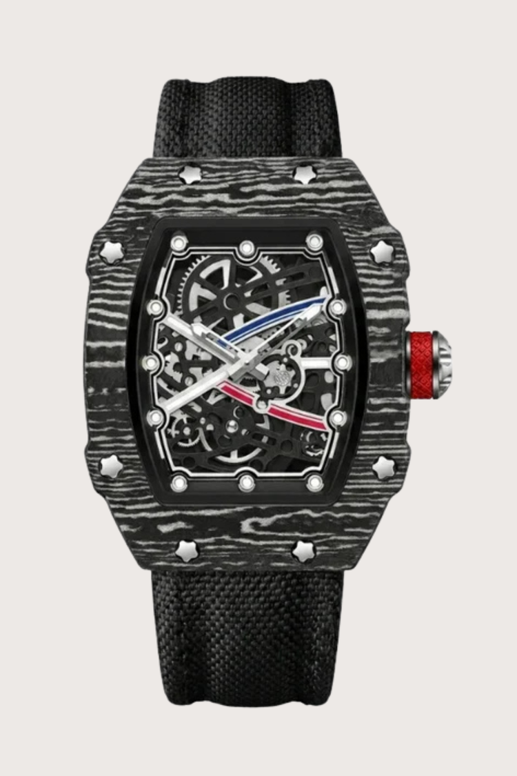 Zivanche Black Titanium Skeleton Precision Timepiece Watch (ZIVTTMNYBLK0162)