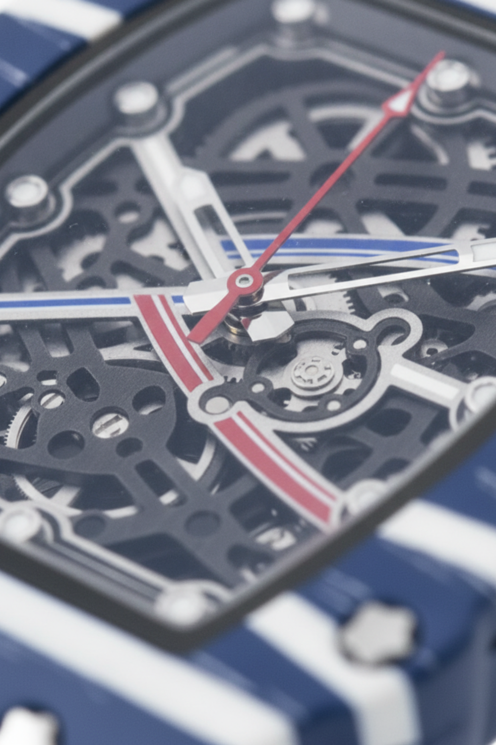 Zivanche Blue Titanium Skeleton Precision Timepiece Watch (43413950)