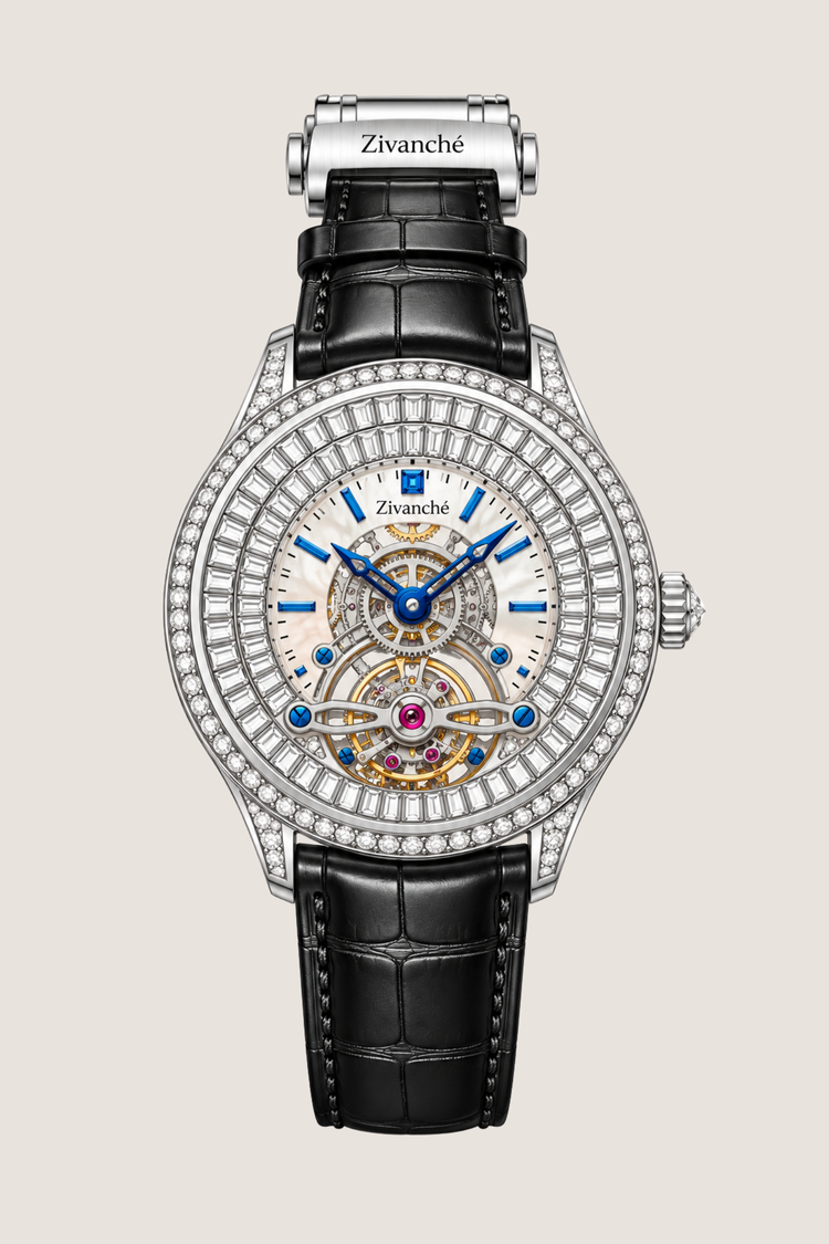 Zivanche Diamond Bezel Tourbillon Inspired Luxury Automatic Watch