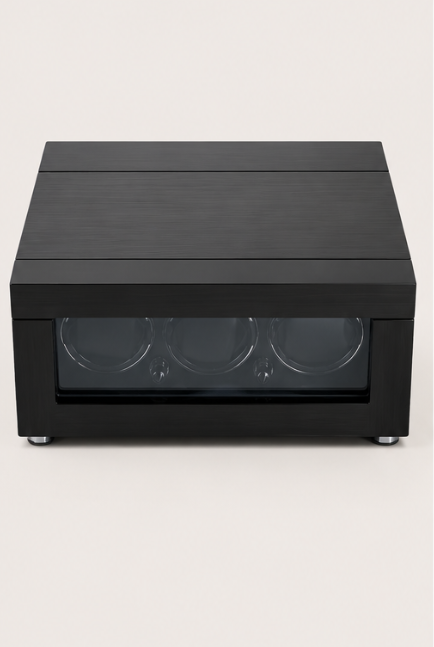 Zivanche FG3-EBGF Automatic Luxury Watch Winder with 3 Slots Storage