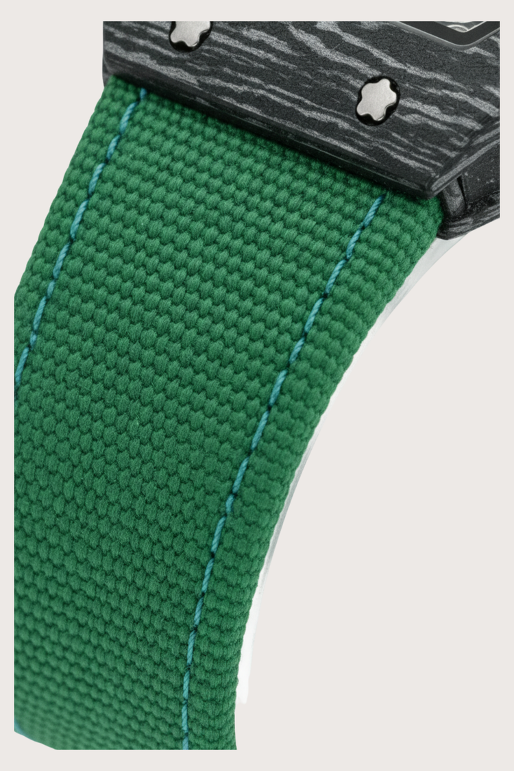 Zivanche Green Black Titanium Skeleton Precision Timepiece Watch (43413952)