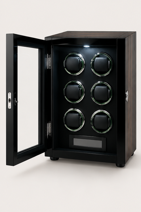 Zivanche LT-2606BHB-FP Luxury Automatic Watch Winder for 6 Watches