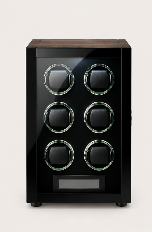 Zivanche LT-2606BHB-FP Luxury Automatic Watch Winder for 6 Watches