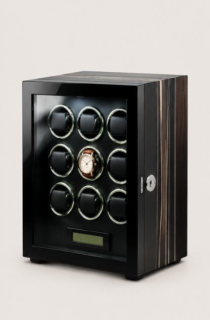 Zivanche LT-2612BHB-FP Watch Winder with Fingerprint Lock Register upto 20 fingerprints