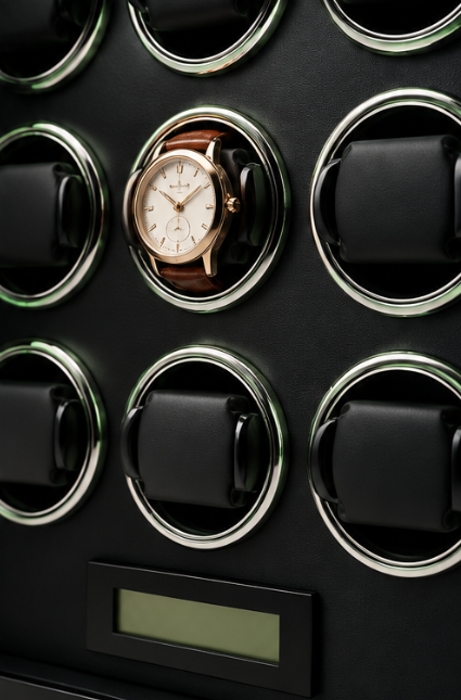 Zivanche LT-2612BHB-FP Watch Winder with Fingerprint Lock Register upto 20 fingerprints
