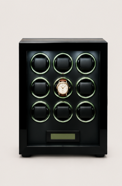 Zivanche LT-2612BHB-FP Watch Winder with Fingerprint Lock Register upto 20 fingerprints
