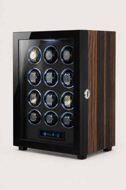 Zivanche LT-2612BMA-FP Watch Winder with Fingerprint Lock Register upto 20 fingerprints