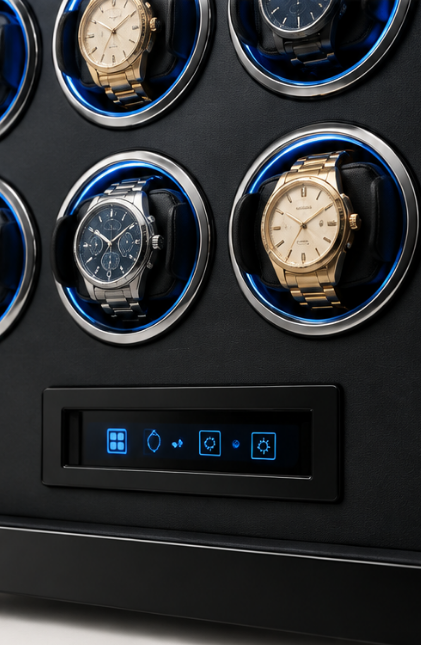 Zivanche LT-2612BMA-FP Watch Winder with Fingerprint Lock Register upto 20 fingerprints