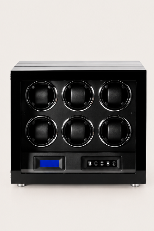 Zivanche LT-2806CB-FP Control Watch Winder Cabinet Style for 6 Watches