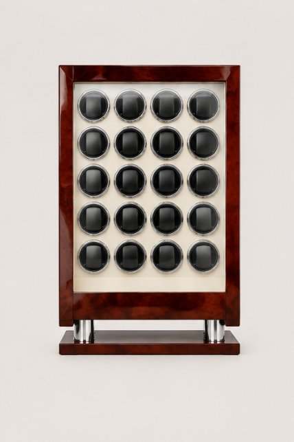 Zivanche LTG8030-DBC-D-1 Watch Winder 24 Slot with Fingerprint Lock and Large Storage Drawer