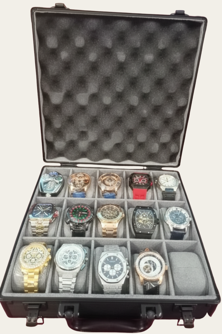 Zivanche Obsidian Vault Luxury -15 Slot Storage Case
