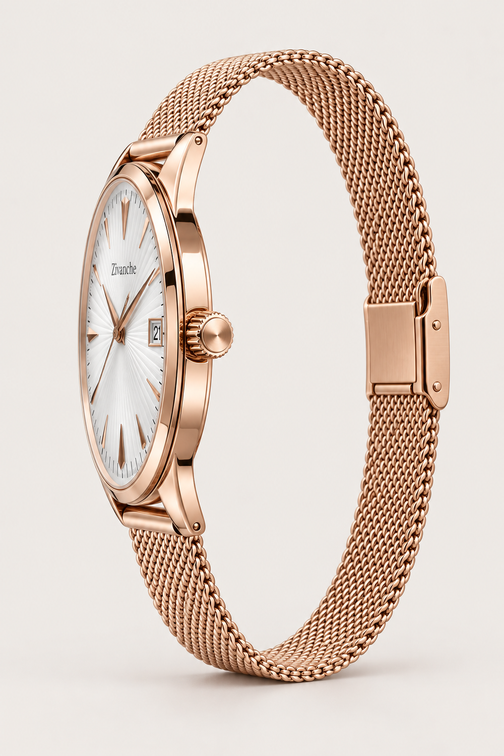 Zivanche Rose-gold Sunburst Macro Automatic Watch