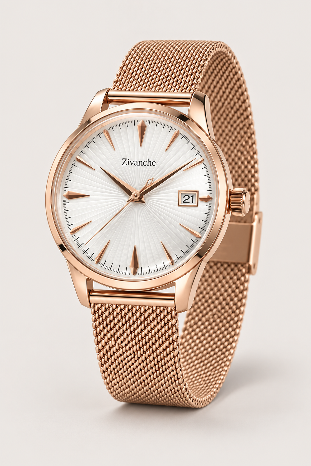 Zivanche Rose-gold Sunburst Macro Automatic Watch