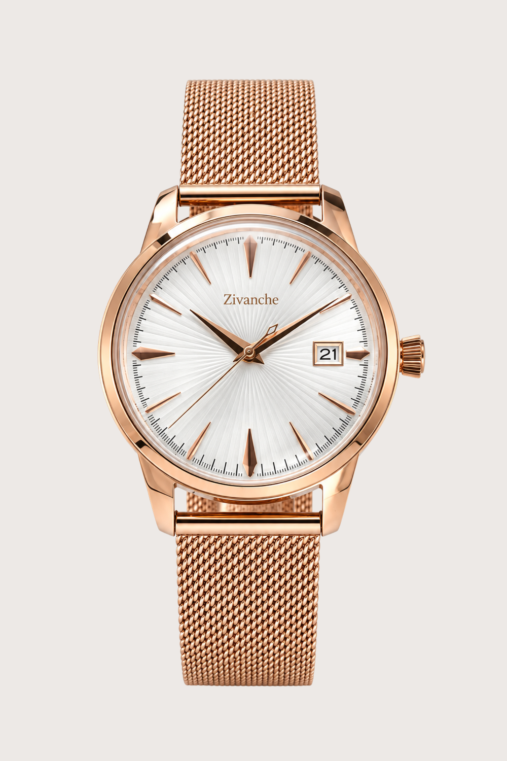 Zivanche Rose-gold Sunburst Macro Automatic Watch