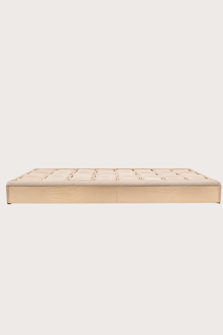 Elite Velvet Guardian – 24 Slot Beige Watch Tray Box