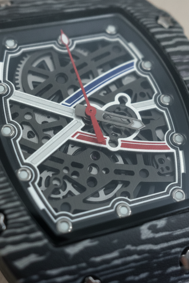 Zivanche White Black Titanium Skeleton Precision Timepiece Watch (44219690)