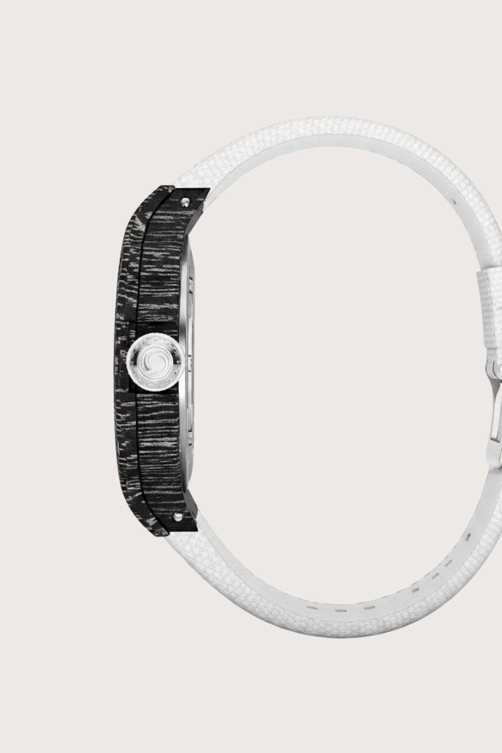 Zivanche White Black Titanium Skeleton Precision Timepiece Watch (44219690)
