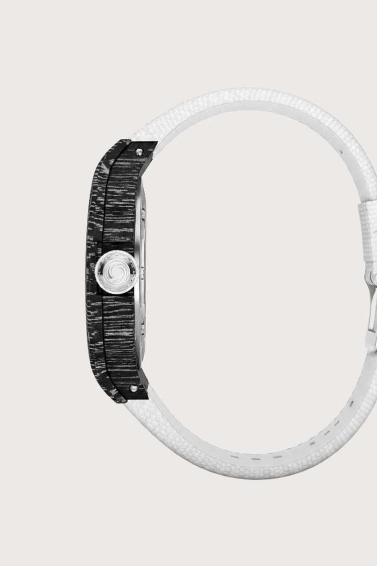 Zivanche White Black Titanium Skeleton Precision Timepiece Watch (44219690)