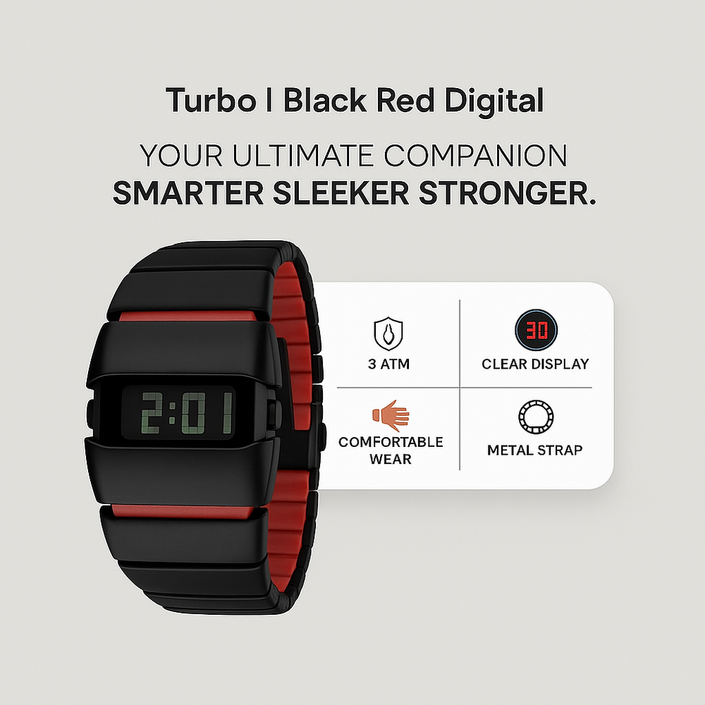 Turbo | Black Red Digital Watch (43075145)