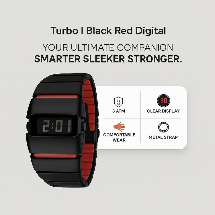 Turbo | Black Red Digital Watch (43075145)