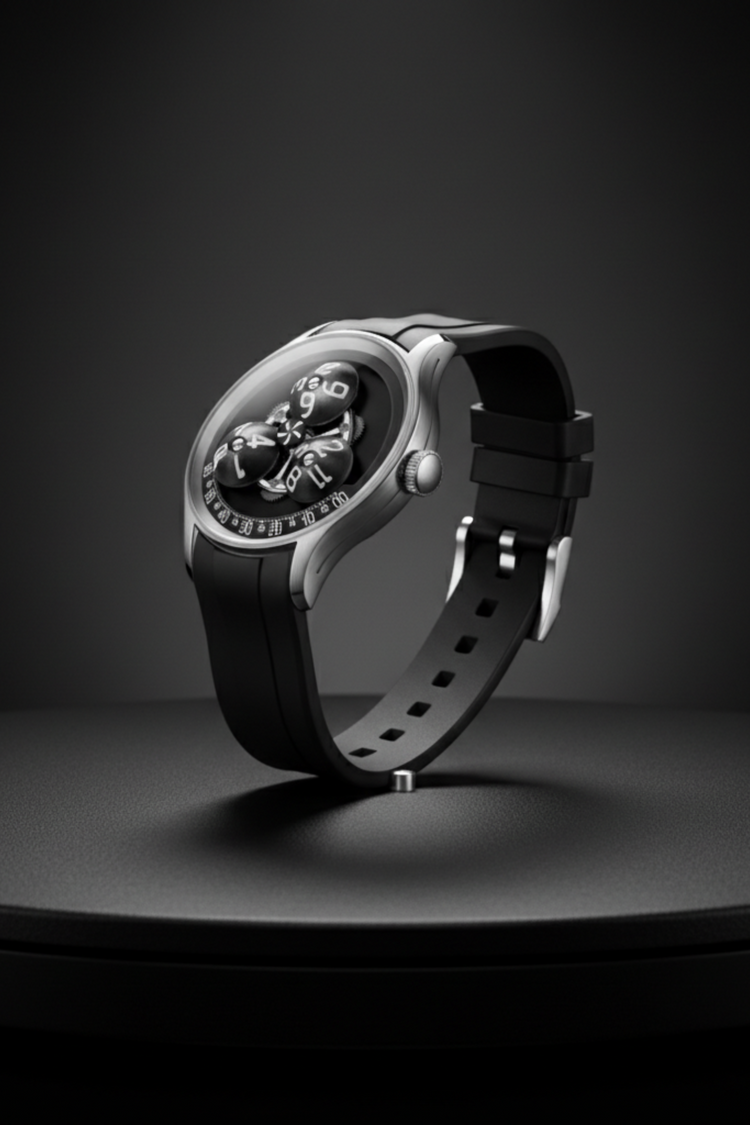 Trisphere Orbit | Black Mechanical Sculpture Edition Watch