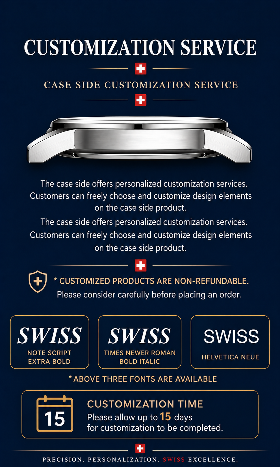 Global Horizon Swiss Worldtimer Swiss Precision Watch