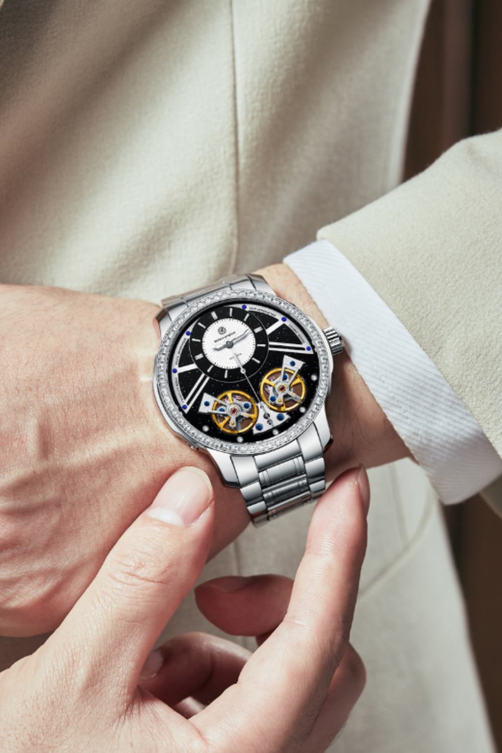 Supercar| Silver Black Hurricane | A Mclaro original Edition Watch