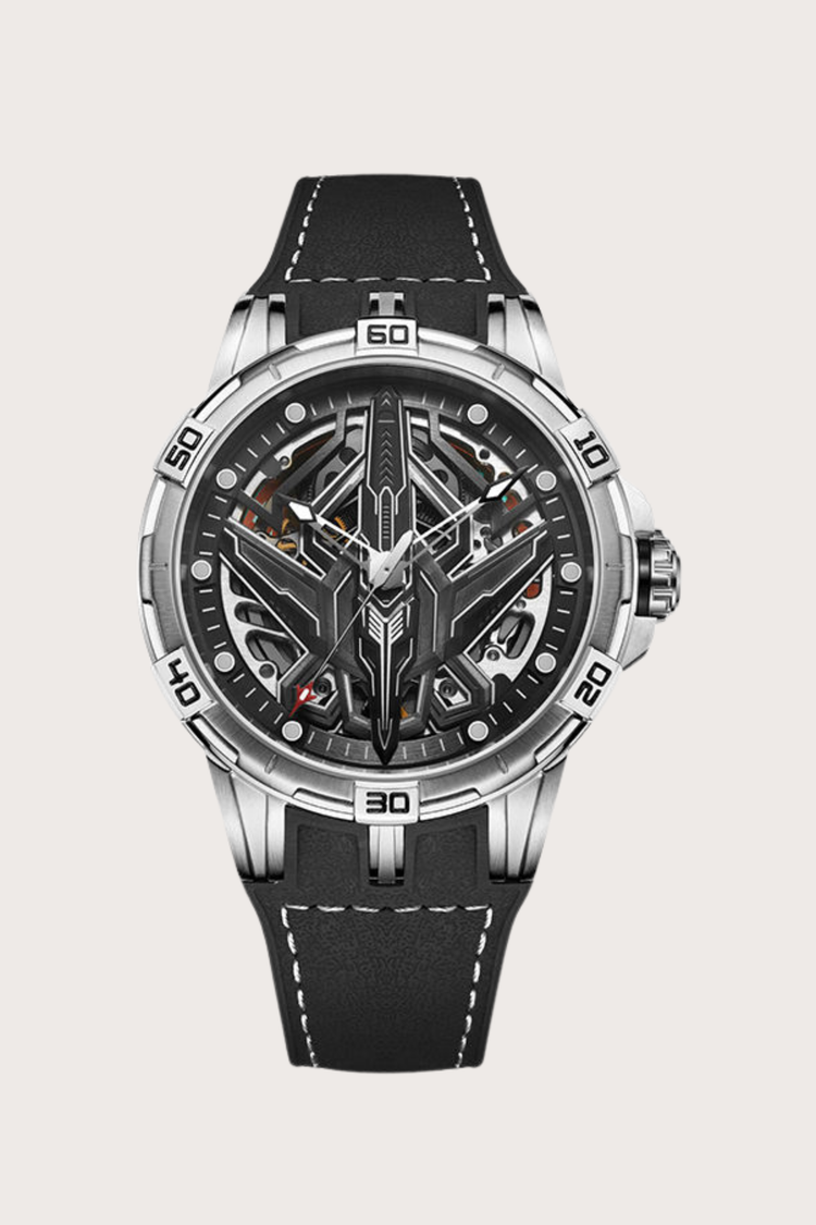 Luxury G6635 Series Aviation Design Automatic Mechanical Watch in Black | Ailuo Made Edition