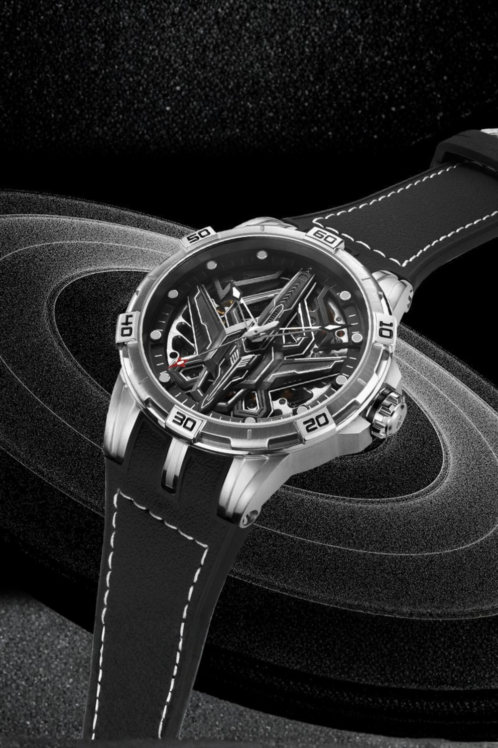 Luxury G6635 Series Aviation Design Automatic Mechanical Watch in Black | Ailuo Made Edition